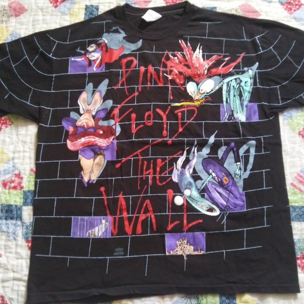 Vintage 1982 Pink Floyd The Wall AOP Single Stitch XL T-shirt